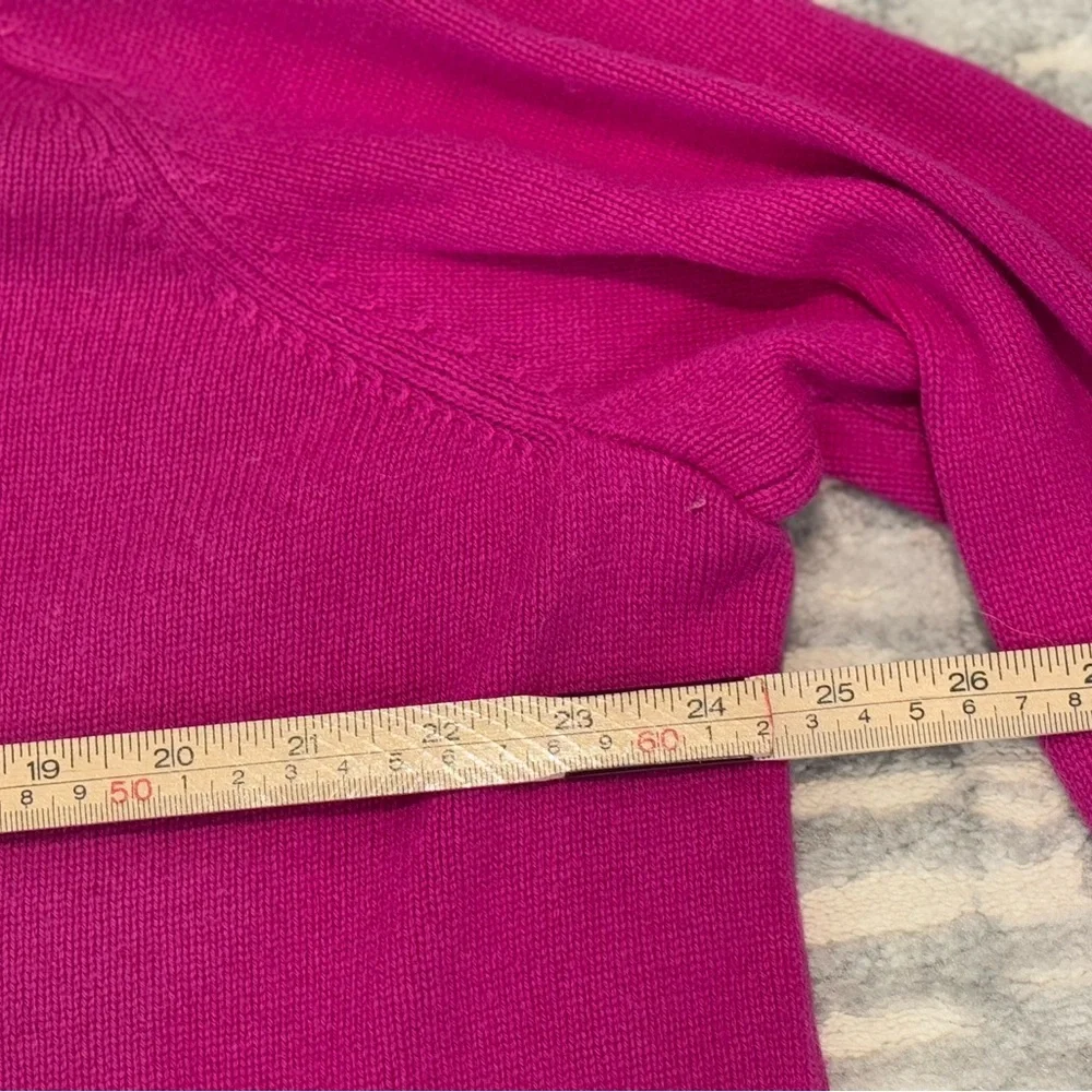 Athleta Wool Cashmere Aspen Turtleneck Sweater in electric fuschia, sz M, GUC